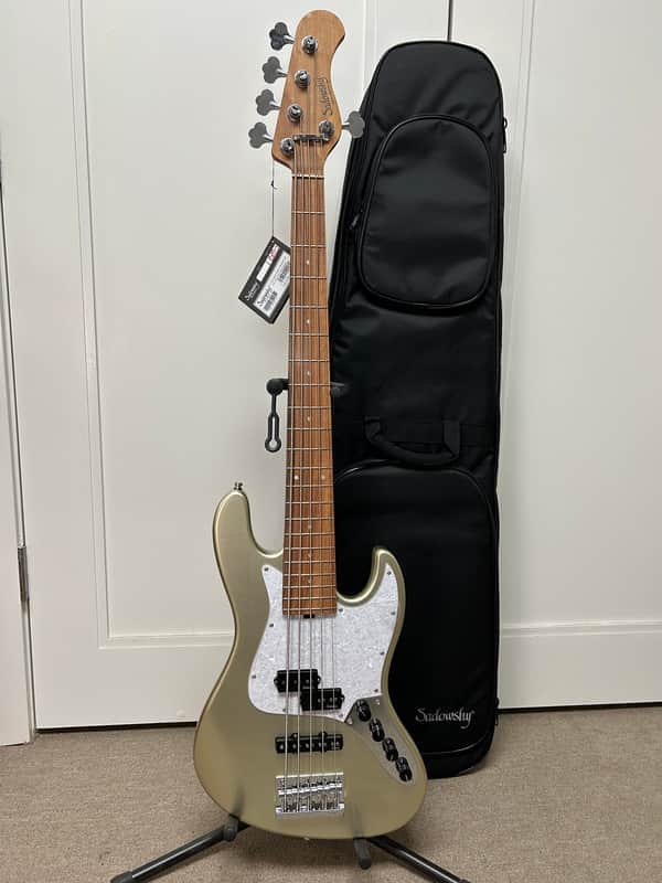 Sadowsky MetroExpress Hybrid P/J 5 String Bass w/Morado Fingerboard - Champagne Metallic image 1