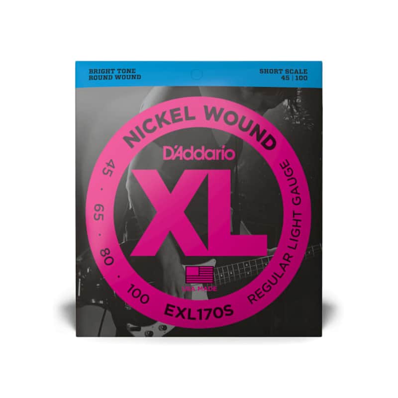 D'Addario EXL170S 45-100 Regular Light, Short Scale, XL Nickel Bass Strings image 1