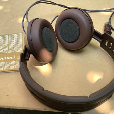Philips Vintage N 6320 Brown headphones super cool rare color ! image 8