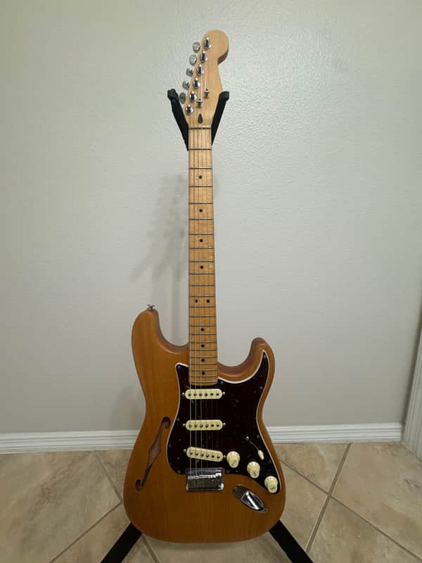 Partscaster Thinline S-Style - Natural w/ Fender Fat 50's & Mite Neck (Semi-Hollow Fender Strat) image 1