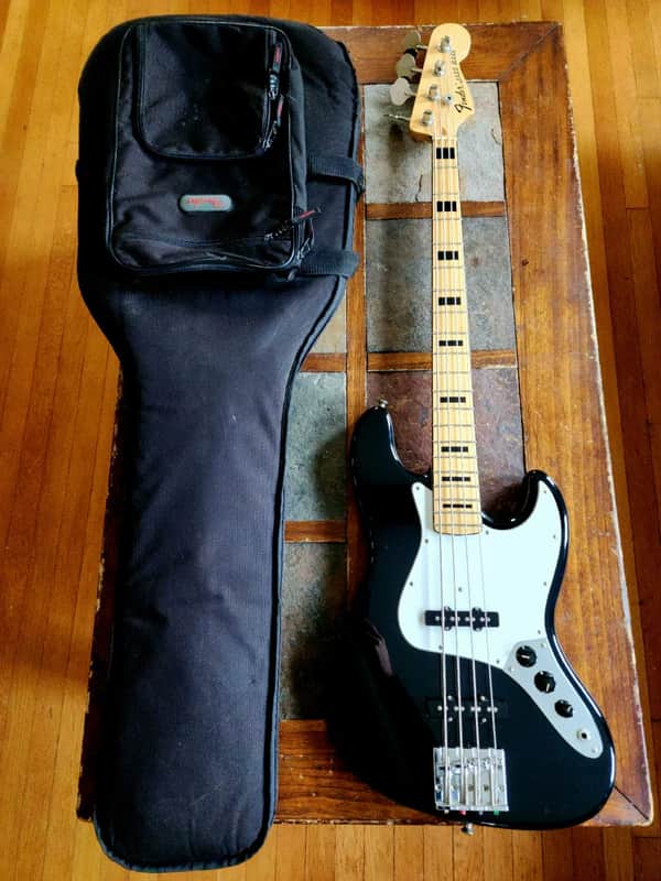Fender Geddy Lee J Jazz bass CIJ Japan w/bag 2006 - blk image 1