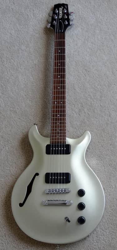 Hamer Vanguard 1999 Artist Mahogany P90 Silver Metallic image 1