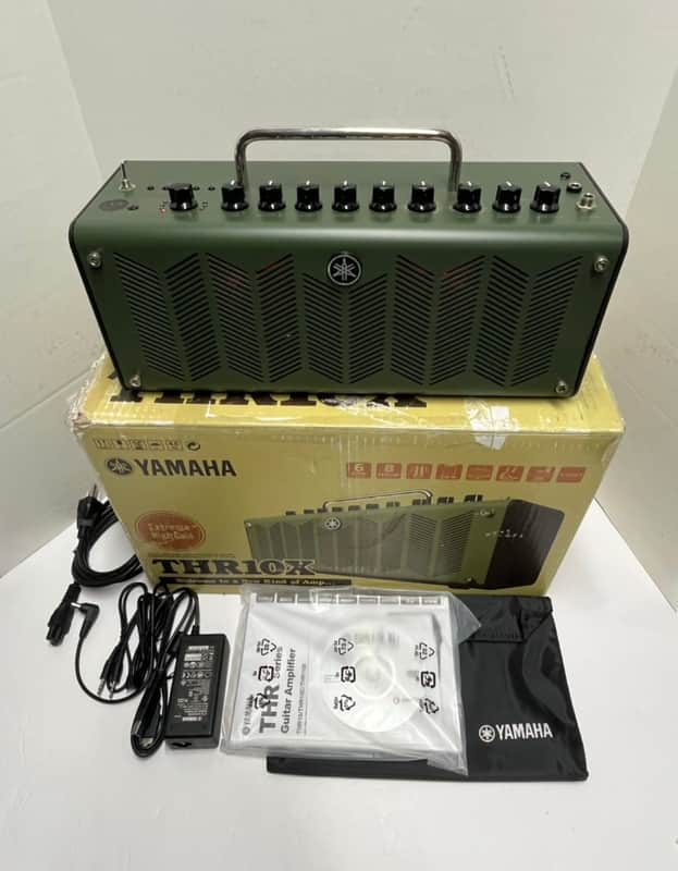 Yamaha THR10X 10 Watt Desk Top Mini Guitar Amplifier High Gain METAL THR 10X Amp Portable Modeling Combo Amp EVH D 2 x 3" Stereo Digital Speakers 2013 - 2018 Camouflage Green Hi-Gain Steel Panther Approved. Original Box. image 1