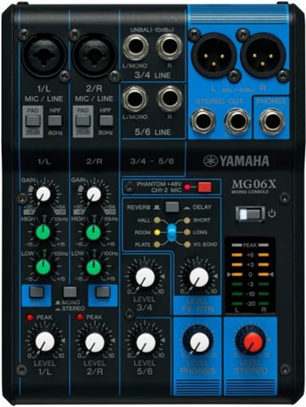 Yamaha MG06X 6 Input Mixer image 1