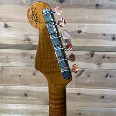 Fender Artisan Koa Dual P90 Strat - Aged Natural image 6
