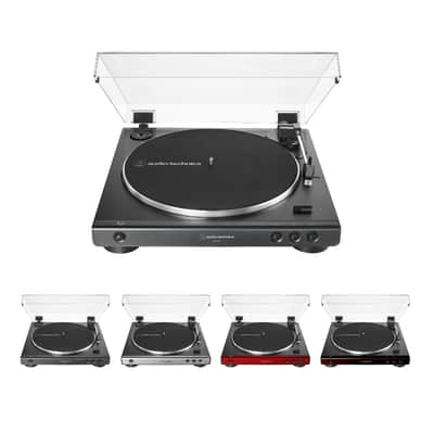 Audio-Technica AT-LP60X Fully Automatic Belt-Drive Stereo Turntable (Brown) image 3