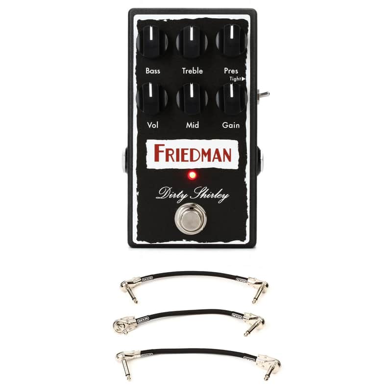 Friedman Dirty Shirley Overdrive Pedal with 3 Patch Cables image 1