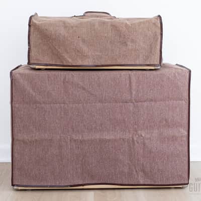 1961 Fender Bassman 6G6 Blonde Brown Panel Vintage Piggyback Tube Amp 1x12 Tone Ring w/ Oxford 12M6, Victoria Covers image 19