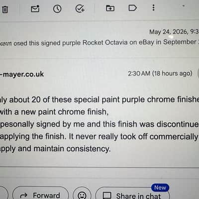 Roger Mayer Rocket Octavia – RARE Purple Chrome (1 of ~20) – Signed & Documented Provenance! image 7