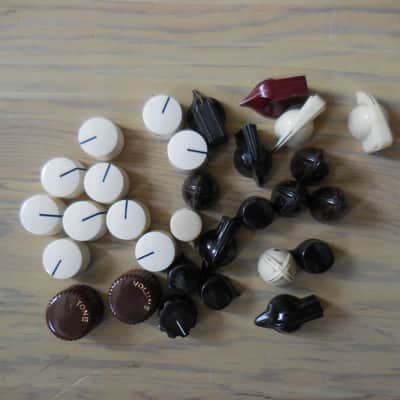Vintage and Repro Knob Lot 30 pcs Fender National Harmony Etc. image 3