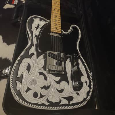 1997 Fender Telecaster American Standard w/Waylon Jennings-style Custom Leather Cover/Wrap & Hard Case image 2