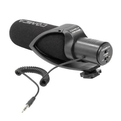 comica CVM-V30-PRO-B Supercardioid Directional Shotgun Microphone with 3.5mm Jack, Black image 1