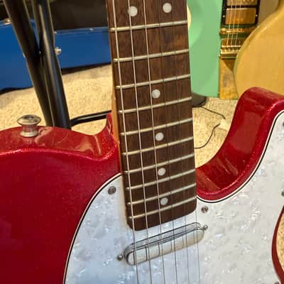 Squier FSR Bullet Telecaster Red Sparkle - Fender decal mod image 6