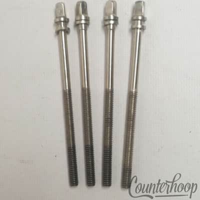 Leedy&Ludwig 4x 3 5/8" Tension T-Rods Floor Tom / Snare Drum Vintage 40s Nickel image 1