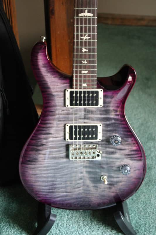 PRS USA CE 24 2021 - Charcoal Purpleburst Limited black satin neck image 1