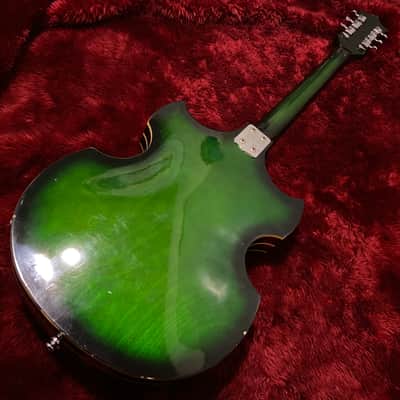 c.1960s Greco/Fujigen GR973SP MIJ Vintage Hollow Body Guitars Rare “Green Burst” image 12