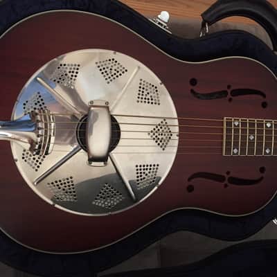 National M2 Resonator Guitar Mahogany M2 2010 Low gloss with chrome hardware image 3