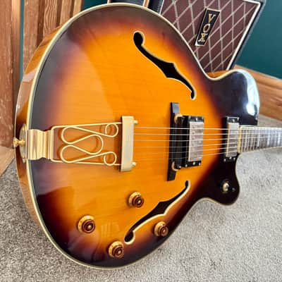 1989 Epiphone Emperor Sunburst Hollow body Guitar image 16