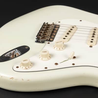 2012 Fender Custom Shop '69 Reissue Stratocaster Relic MN - Olympic White | USA Limited Edition 1 / 30 Reverse Headstock Abigail Ybarra Handwound Pickups Jimi Hendrix Style | CoA OHSC image 22