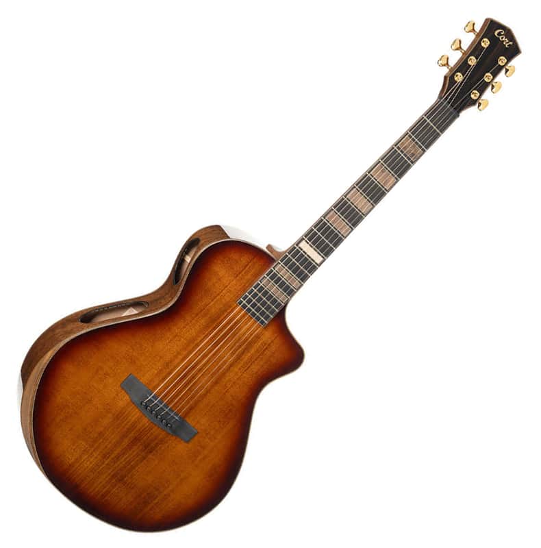 Cort Modern Burst Concert Venetian Cutaway Tobacco Sunburst Bevel Acoustic Guitar Fishman image 1