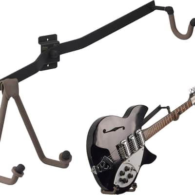 String Swing Guitar Holder Horizontal Low-Profile Narrow-Body for Flat Wall Mount Bass and Electric Guitars image 2