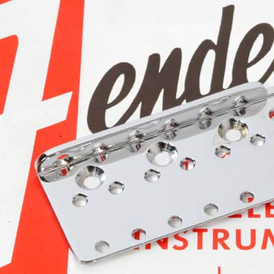 Fender USA Vintage Jimi Hendrix Strat Tremolo Plate, Chrome, Left Hand 0040851000 image 1
