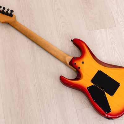 1990 Edwards by ESP Vision Alpha SSH Superstrat Cherry Sunburst w/ Floyd Rose image 12