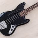 1976 Fender Mustang Bass Vintage Short Scale Bass Black 100% Original w/ Case