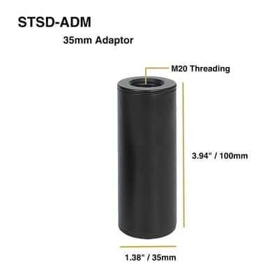 STSD-ADM-PAIR | Pair of Speaker Stand Adapters, M20 to 35mm Adapter Sleeves for Speaker Flanges image 3