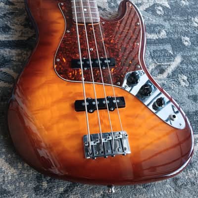 Fender American Deluxe Jazz Bass Special Edition Quilt 1999-2000 - Tobacco Burst image 3