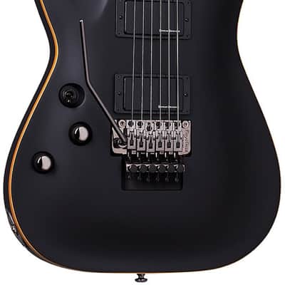 Schecter Demon-6 FR Left Hand Electric Guitar - Satin Black (3666) image 6