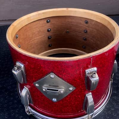 WFL Ludwig 9"x13" tom 1957 Red Sparkle image 6