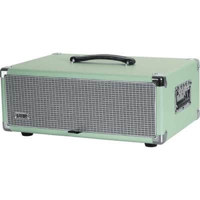 Gator GR-RETRORACK-3SG Rack en bois 3U vintage amp surf green image 4