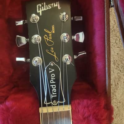 Gibson Les Paul Traditional Pro V Satin Mahogany Top 2020 - Satin Wine Red (Trad Pro V) image 4