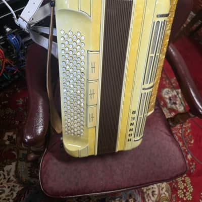 Hohner Morino IV M Piano Accordion w Straps and Case Needs TLC image 5