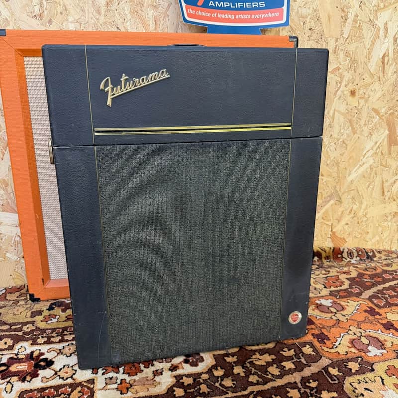 Vintage 1960s Selmer Futurama Bassist Major Valve Amplifier Head & 1x12 Cabinet image 1