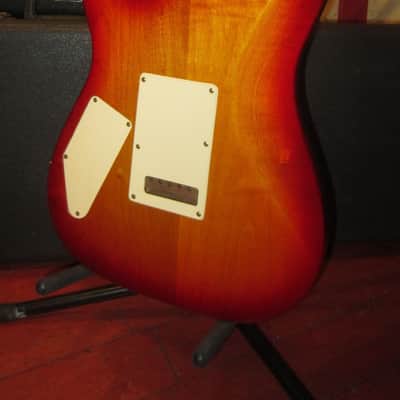 1985 Schecter Super Strat Stratocaster Sunburst Flame Top image 5
