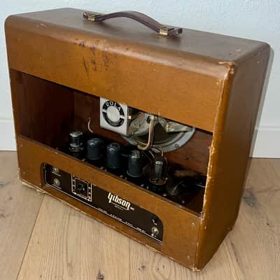 1948 Gibson BR-6 2-Input 10-Watt , 10" Guitar Combo Amp Original Rola Speaker, Completely Serviced, With Manual ! image 7
