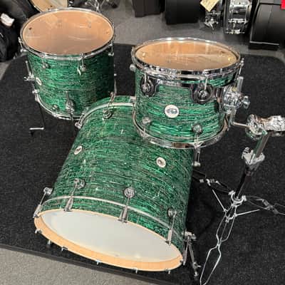 ~RARE!~ DW Design Series 3-Piece 12/16/22 Drum Kit Set in Green Strata FinishPly image 10