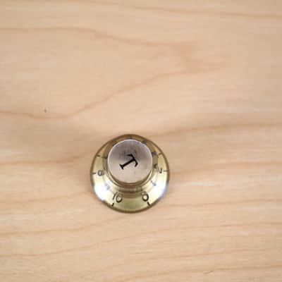 1960's Univox Teisco Guyatone Conrad - Single Gold Tone Guitar Knob image 7