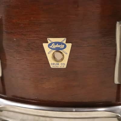Ludwig Auditorium 6.5x15" 8-Lug Mahogany Snare Drum Vintage 1960's image 2