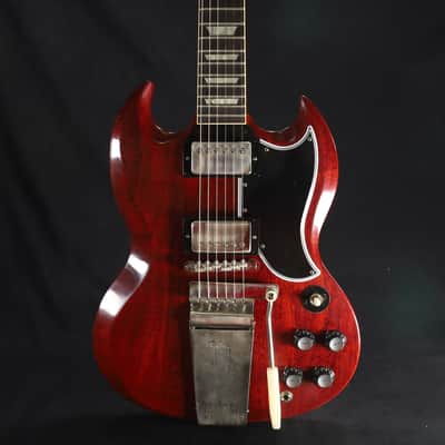 Gibson Custom Shop 1964 SG Standard Reissue w/ Maestro Vibrola VOS Cherry Red - SGSR64VOCHNM1 674 image 9