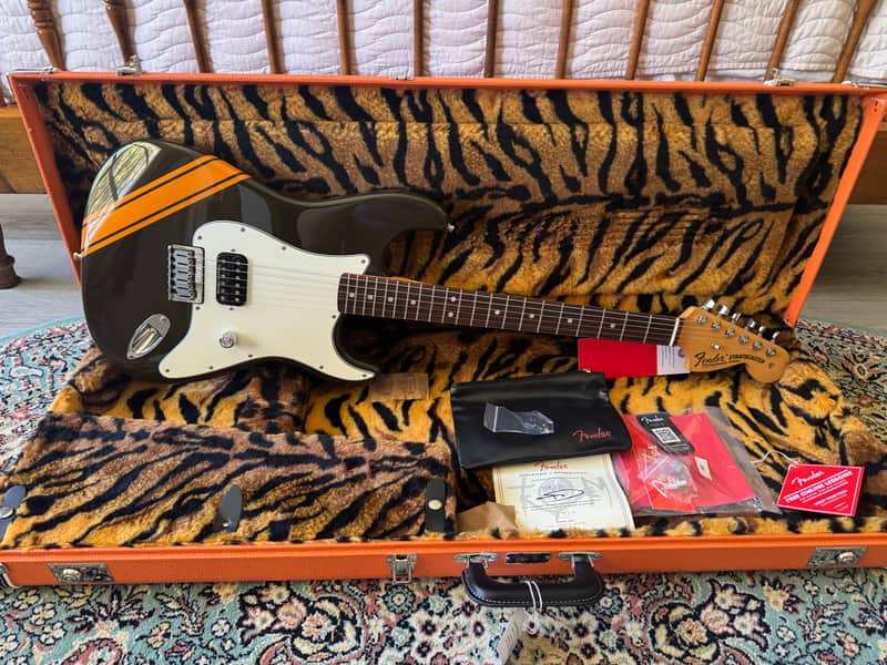 Fender To The Stars Limited Edition Tom Delonge "Padre" Stratocaster 2025 - Brown w/ Orange Competition Stripe