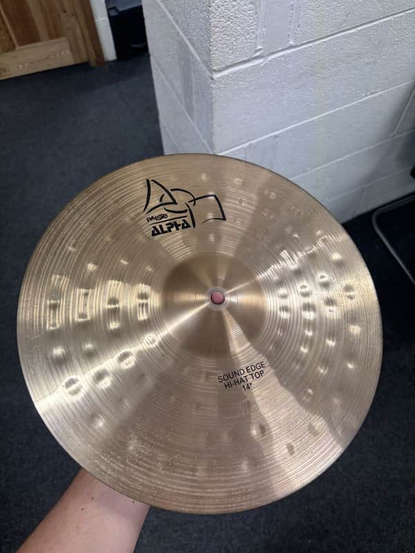 Paiste Alpha 14" Sound Edge Hi-Hats Pair Vintage Made in West Germany Bronze image 1