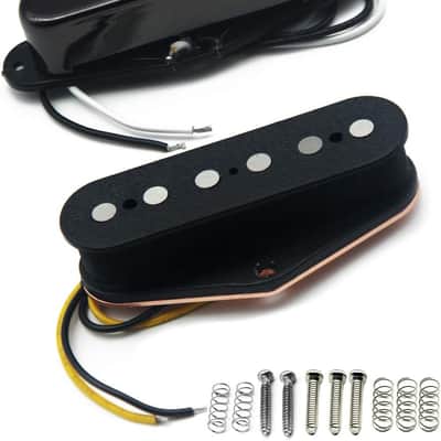 Alnico 5 Guitar Pickups TL Bridge Pickup w/Neck Pickup (Black) for TL Style Guitar Pickups Part image 1