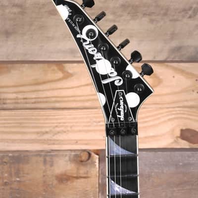 Jackson Custom Shop Randy Rhodes Electric Guitar Black w/ White Polka Dots & Case image 6