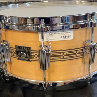 Tama AW-456 50th Limited Mastercraft Artwood Reissue 14x6.5" Snare Drum 2024 - Present - Birch with Center Wood Inlay image 1