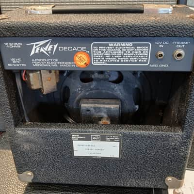 Vintage Peavey Decade 10-Watt 1x8" Guitar Combo 1980s - Black image 2