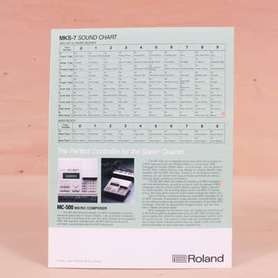 Roland MKS-7 Super Quartet Synthesizer original brochure image 3
