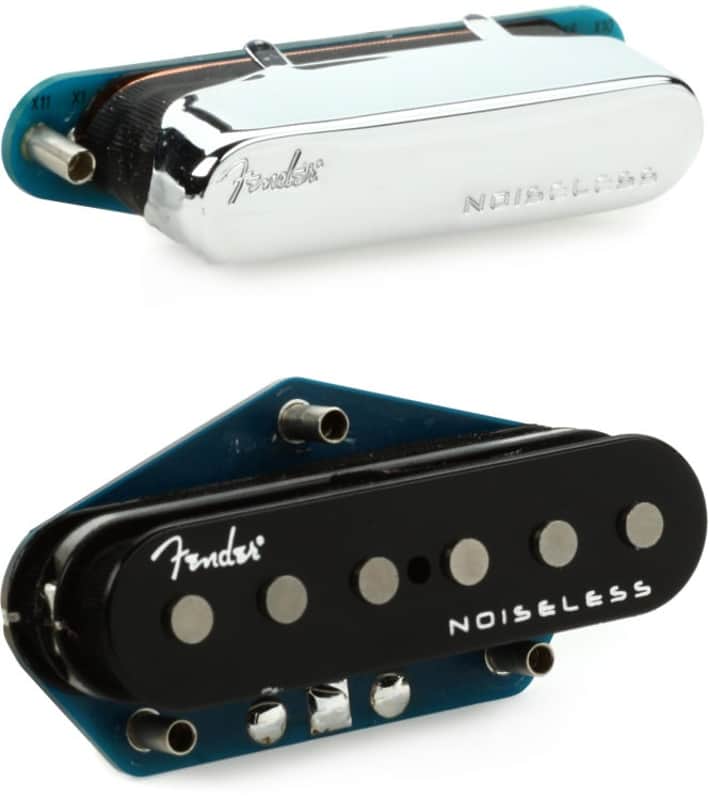 Fender Ultra Noiseless Vintage Telecaster Pickup Set - Black/Chrome image 1